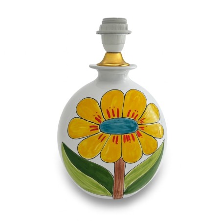 Handpainted lamp base Daisy Ceramiche De Simone sicilian pottery Handpainted lamp base Daisy Ceramiche De Simone sicilian pottery
